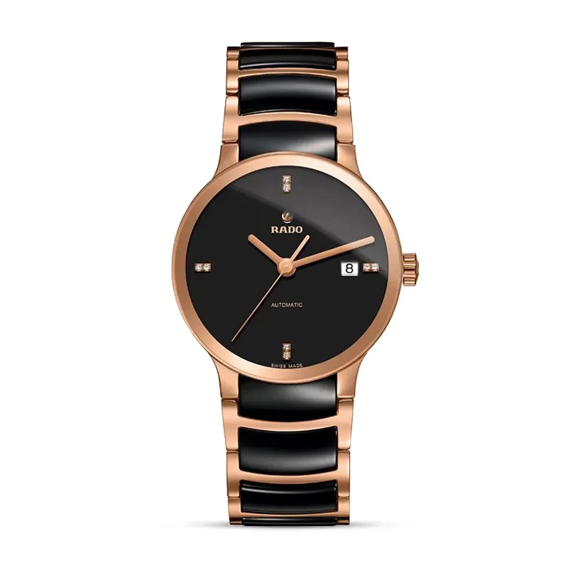 Rado Centrix Black Dial Two-tone Men's Watch | R30036712